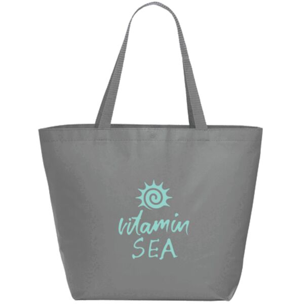 Laminated Shopper Tote w/Snap Thumbnail