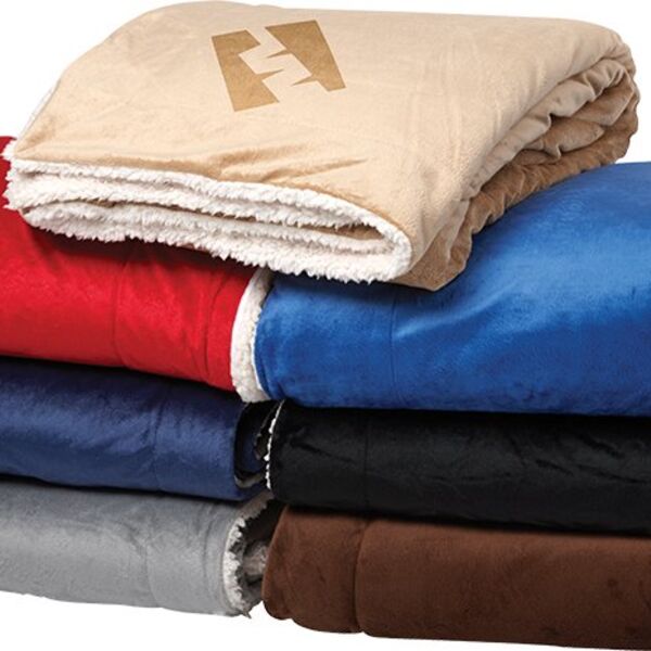 Oversize Micro-mink Sherpa Blanket Thumbnail